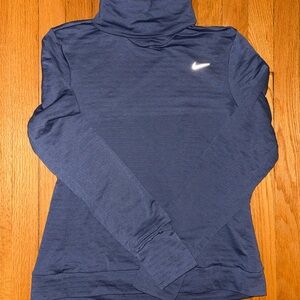 Nike Women's blue therma-fit running cowl neck